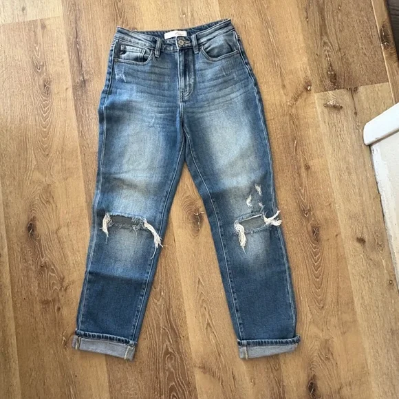 KANCAN - Trixie High Rise Distressed Skinny Jeans - SZ 5 / 26 - Picture 7 of 11